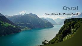  Presentation with amazing - Presentation theme having amazing-panorama-of-canton-schwyz background and a light blue colored foreground
