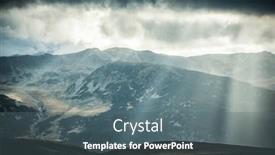  Presentation with amazing - Presentation theme consisting of amazing-panorama-of-heavenly-lights background and a ocean colored foreground