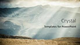  Presentation with amazing - Presentation theme featuring amazing-panorama-of-heavenly-lights background and a light gray colored foreground