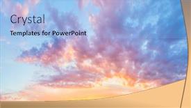  Presentation with summer time - Presentation theme with amazing-panoramic-view-of-sunset background and a light blue colored foreground