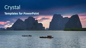  Presentation with amazing - Slide set featuring amazing-phang-nga-bay background and a ocean colored foreground