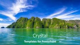 Presentation with amazing - Presentation theme featuring amazing-phang-nga-bay background and a ocean colored foreground