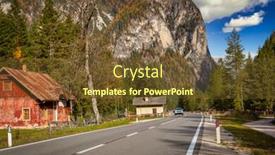  Presentation with amazing - PPT theme with amazing-road-through-the-dolomites background and a tawny brown colored foreground