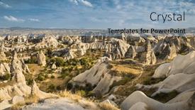  Presentation with cappadocia - Presentation having amazing-rocks-in-love-valley background and a light blue colored foreground
