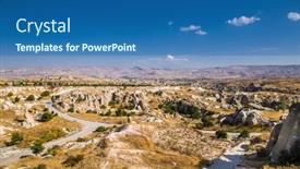  Presentation with cappadocia - Slides featuring amazing-rocks-in-zelve-cappadocia background and a ocean colored foreground