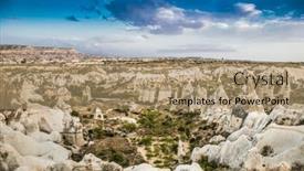  Presentation with cappadocia - Slide deck featuring amazing-rocks-in-zelve-cappadocia background and a coral colored foreground