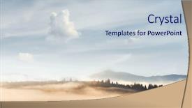  Presentation with autumn morning - Colorful slide deck enhanced with amazing scene on autumn mountains backdrop and a  colored foreground