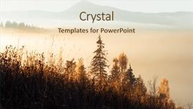  Presentation with multicolored autumn leaves orange yellow red - Audience pleasing PPT layouts consisting of amazing scene on autumn mountains backdrop and a lemonade colored foreground