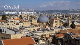  Presentation with residential - Slide deck having amazing-scenery-of-aged-residential background and a teal colored foreground