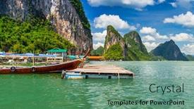  Presentation with scenery - Slides enhanced with amazing-scenery-of-the-koh background and a ocean colored foreground