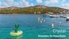  Presentation with croatia - Presentation theme having amazing-scenery-with-clean-adriatic background and a ocean colored foreground