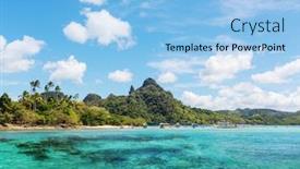  Presentation with philippines - PPT theme with amazing-scenic-view-of-sea background and a light blue colored foreground