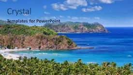  Presentation with philippines - Colorful presentation design enhanced with amazing-scenic-view-of-sea backdrop and a teal colored foreground