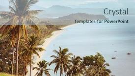  Presentation with tropical holiday - Presentation consisting of amazing-scenic-view-of-sea background and a sky blue colored foreground