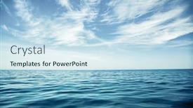  Presentation with amazing - Presentation design consisting of amazing sea and blue sky background and a sky blue colored foreground
