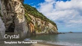  Presentation with amazing - Slide deck featuring amazing-sea-landscape-moinhos-beach background and a dark gray colored foreground