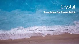  Presentation with water color - Presentation design having amazing-sea-water-color background and a teal colored foreground