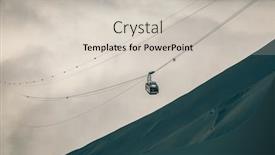  Presentation with snow covered trees and falling - Theme consisting of amazing-snow-covered-peaks background and a soft green colored foreground