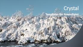  Presentation with amazing - Presentation design with amazing snow covered winter landscape background and a  colored foreground