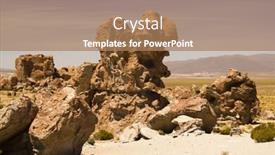  Presentation with wind - Cool new slides with amazing-stone-structures-made backdrop and a coral colored foreground