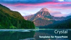  Presentation with amazing - PPT theme having amazing-summer-morning background and a ocean colored foreground