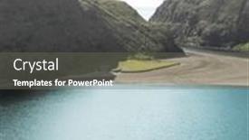  Presentation with green mountains - Presentation having amazing-summer-view-on-pollurin background and a gray colored foreground