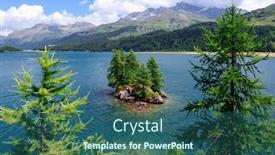  Presentation with switzerland - Amazing presentation design having amazing-sunny-day-at-silsersee backdrop and a ocean colored foreground