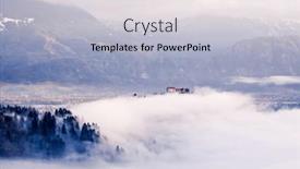  Presentation with amazing - Theme with amazing-sunrise-at-lake-bled background and a light blue colored foreground