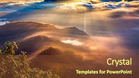  Presentation with sri lanka - PPT theme enhanced with pada or adam's peak background and a tawny brown colored foreground