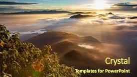  Presentation with sri lanka temples - Amazing PPT theme having pada or adam's peak backdrop and a tawny brown colored foreground