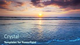 Presentation with bali - Colorful PPT theme enhanced with amazing-sunset-from-bali-double backdrop and a ocean colored foreground