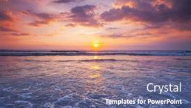  Presentation with bali - Presentation design with amazing-sunset-from-bali-double background and a ocean colored foreground