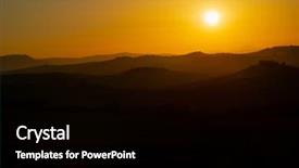  Presentation with europe - PPT theme featuring amazing sunset in tuscany italy background and a black colored foreground