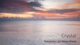  Presentation with tropical beach sunset - Slide deck consisting of amazing-sunset-on-the-sea background and a lemonade colored foreground