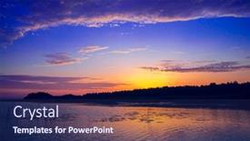  Presentation with ukraine - PPT theme with amazing sunset over lake europe ukraine background and a navy blue colored foreground