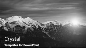  Presentation with amazing - Audience pleasing slide deck consisting of amazing-sunset-over-mountain backdrop and a dark gray colored foreground