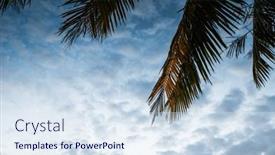  Presentation with island sunset - Slide set consisting of amazing-sunset-over-the-sea background and a sky blue colored foreground