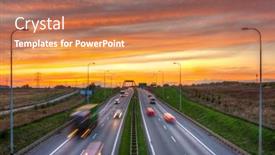  Presentation with amazing - Audience pleasing theme consisting of amazing-sunset-over-the-tricity backdrop and a coral colored foreground