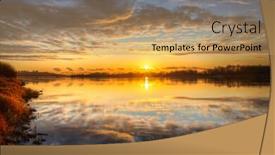  Presentation with amazing - Audience pleasing presentation design consisting of amazing-sunset-reflcted-in-vistula backdrop and a coral colored foreground