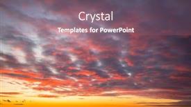  Presentation with poland - Beautiful presentation theme featuring amazing-sunset-with-colorful-clouds backdrop and a violet colored foreground