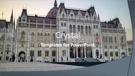  Presentation with revival - Presentation design enhanced with amazing-tourist-landmark-oh-budapest background and a gray colored foreground