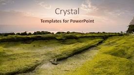  Presentation with tropical beach sunset - Presentation theme enhanced with amazing-tropical-beach-at-sunset background and a lemonade colored foreground