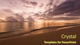  Presentation with tropical beach sunset - Theme having amazing-tropical-beach-at-sunset background and a  colored foreground