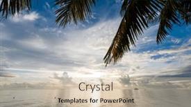  Presentation with clear water - PPT theme consisting of amazing-tropical-beach-background-white background and a soft green colored foreground