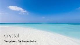  Presentation with clear water - PPT theme having amazing-tropical-beach-background-white background and a white colored foreground