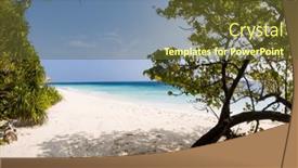  Presentation with clear water - Theme enhanced with amazing-tropical-beach-background-white background and a tawny brown colored foreground
