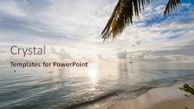  Presentation with clear water - Slides having amazing-tropical-beach-background-white background and a lemonade colored foreground