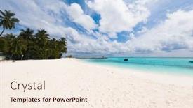  Presentation with clear water - Slide deck with amazing-tropical-beach-background-white background and a cream colored foreground