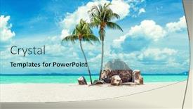  Presentation with lanscape - Amazing presentation design having amazing-tropical-beach-lanscape backdrop and a arctic colored foreground