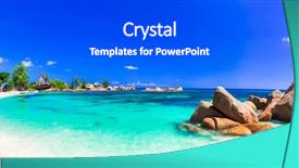  Presentation with paradise - Beautiful PPT theme featuring amazing tropical holidays in paradise backdrop and a dark gray colored foreground
